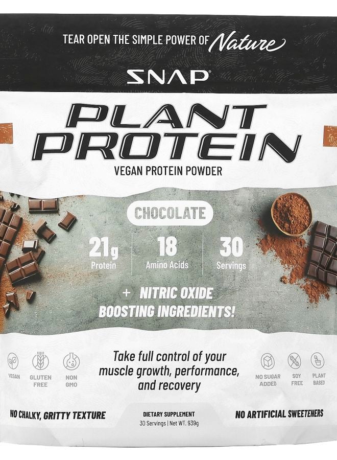 SNAP SUPPLEMENTS Plant Protein Vegan Protein Powder Chocolate 939 g