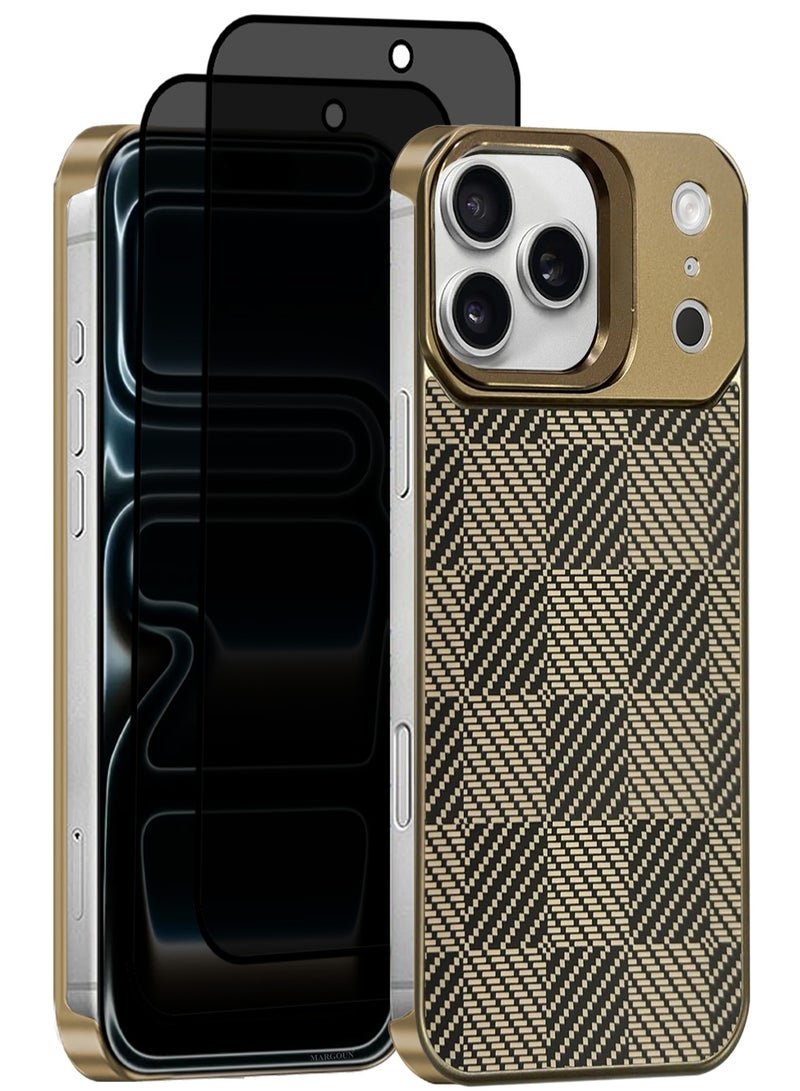 CATANES 3 Packs Magnetic MagSafe Case Cover for Apple iPhone 17 Pro - Ultra Slim Strong Protection Cover - Screen and Camera Guard - with Two Privacy Screen Protectors - Obsidian Checkered Colour - Image 1