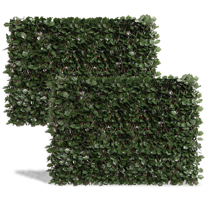 DOEWORKS Expandable Fence Privacy Screen for Balcony Patio Outdoor(Double Sides Leaves), 1PC Faux Ivy Fencing Panel for Backdrop Garden Backyard Home Decorations - Image 1