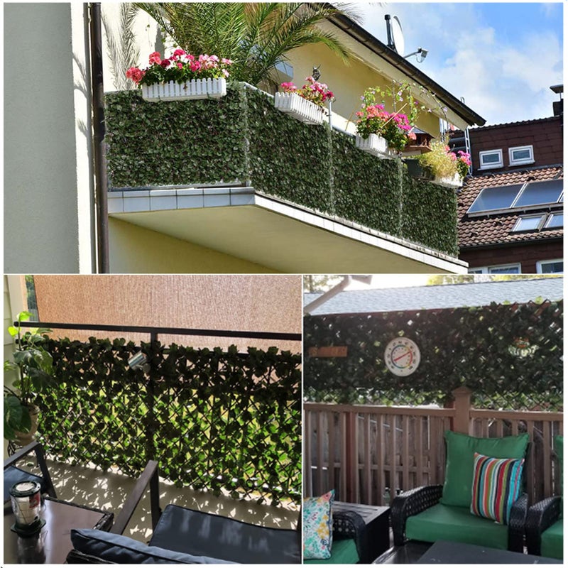 DOEWORKS Expandable Fence Privacy Screen for Balcony Patio Outdoor(Double Sides Leaves), 1PC Faux Ivy Fencing Panel for Backdrop Garden Backyard Home Decorations - Image 5