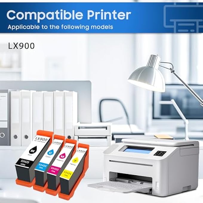 LX-900 LX900 XL INK CARTRIDGE 4-PACK LX900 LX-900 HIGH YIELD INK REPLACEMENT FOR PRIMERA 53422 53423 53424 53425 USED FOR PRIMERA LX900 PRINTER (BLACK CYAN MAGENTA YELLOW) - Image 2
