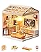 Kisoy DIY Miniature House Kit Tiny House Kit with Furniture and LED Light Mini Blocks Model Kit Sets DIY CraftsHobbies Toys for Adults and Teens Living Room - Image 2