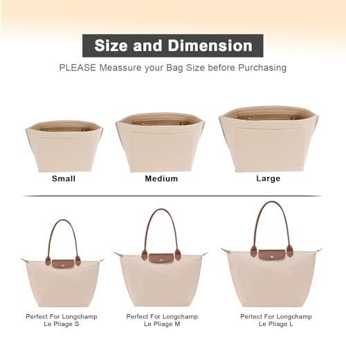 LOUKAYCCI Purse Organizer Insert for Le Pliage Medium Handbags Insert（EarthColor, Medium） - Image 4