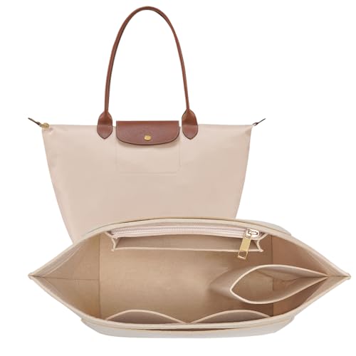 LOUKAYCCI Purse Organizer Insert for Le Pliage Medium Handbags Insert（EarthColor, Medium） - Image 1