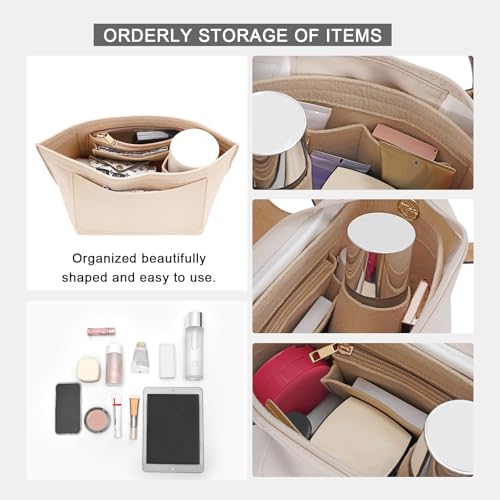 LOUKAYCCI Purse Organizer Insert for Le Pliage Medium Handbags Insert（EarthColor, Medium） - Image 5