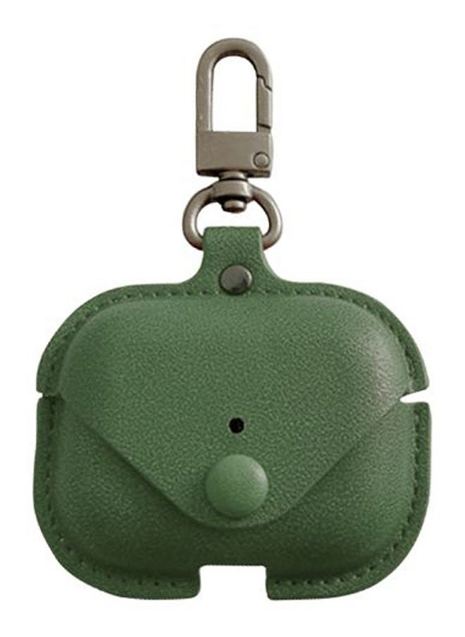 INEIX - Leather Protective Case Cover For Apple AirPods Pro -Green - Image 1