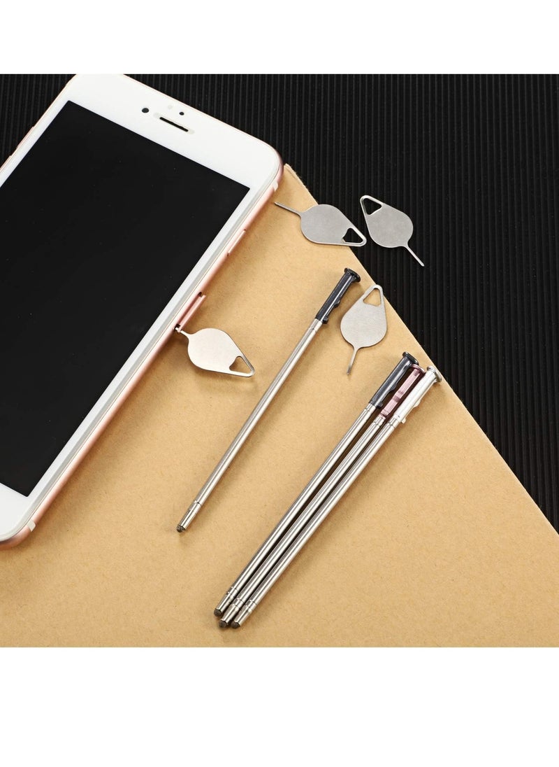 Excefore - Stylus Pen, 4 Pcs Touch Screen Pen Stylus Pencil with Touch Function & 4 Pcs Card Eject Pins, Replacement LCD Screen Touch Pen for LG Stylo 5, Q Stylus, Q Stylus+, Q Stylus Plus, Q720 Etc. - Image 1