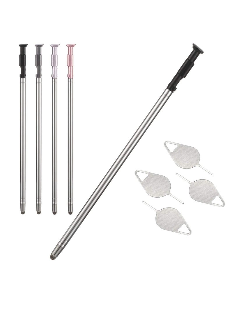 Excefore - Stylus Pen, 4 Pcs Touch Screen Pen Stylus Pencil with Touch Function & 4 Pcs Card Eject Pins, Replacement LCD Screen Touch Pen for LG Stylo 5, Q Stylus, Q Stylus+, Q Stylus Plus, Q720 Etc. - Image 1