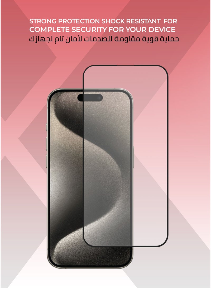 Xonda 4-in-1 protection package for iphone 15 Pro Max - Clear case, shatter-resistant screen protection, high-definition camera lens protection, Antibacterial Spray. - Image 2