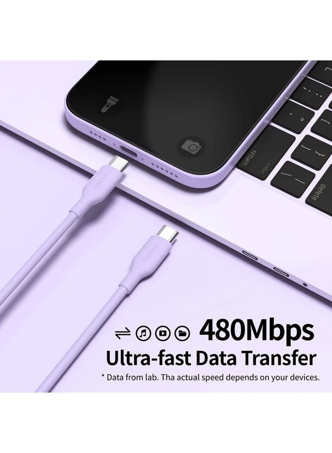 5pcs Pink 60W PD Fast Charging Cable USB C Cable 6 6ft for iPhone Samsung - Image 5