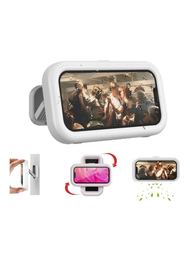 Y&D Waterproof Shower Phone Holder with Touch Screen, Anti-Fog Angle Adjustable, 360° Rotation Wall Case for 4" - 6.8" Cell  - Image 1