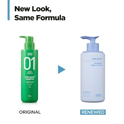 AMOS PROFESSIONAL Pure Smart Shampoo Deep Action l Clarifying Shampoo for Dandruff, build-up and Dirt, For Oil & Flake Control, 16.9 fl. oz. - Image 2