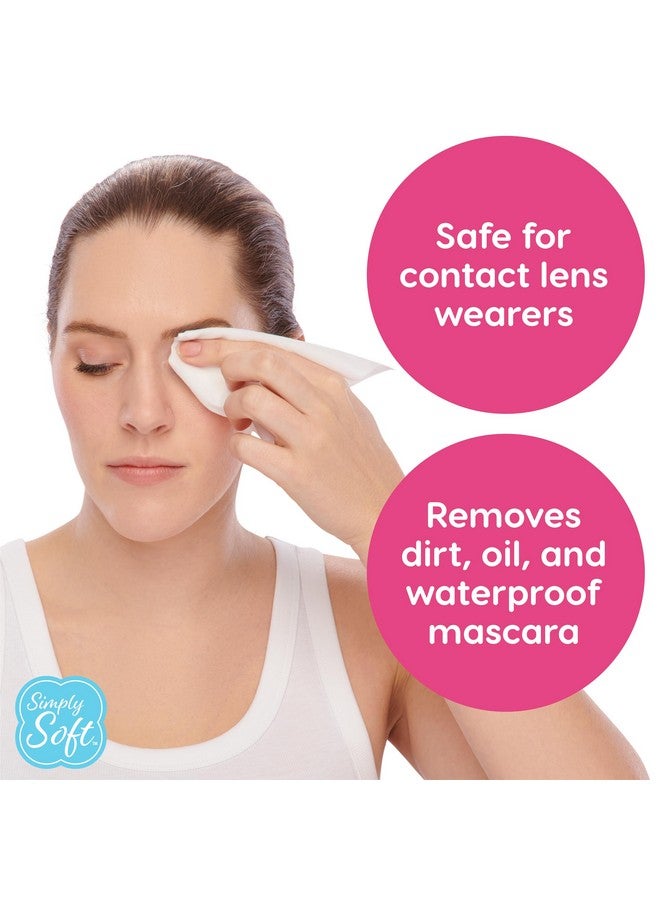 Simply Soft Premium Makeup Remover Towelettes 50 ct (2 - 25 Count Flip-top Packs), Fragrance-Free Makeup Wipes for Sensitive Skin, Hypoallergenic, pH Balanced Eye Makeup Remover Wipes, Face Wipes - Image 5