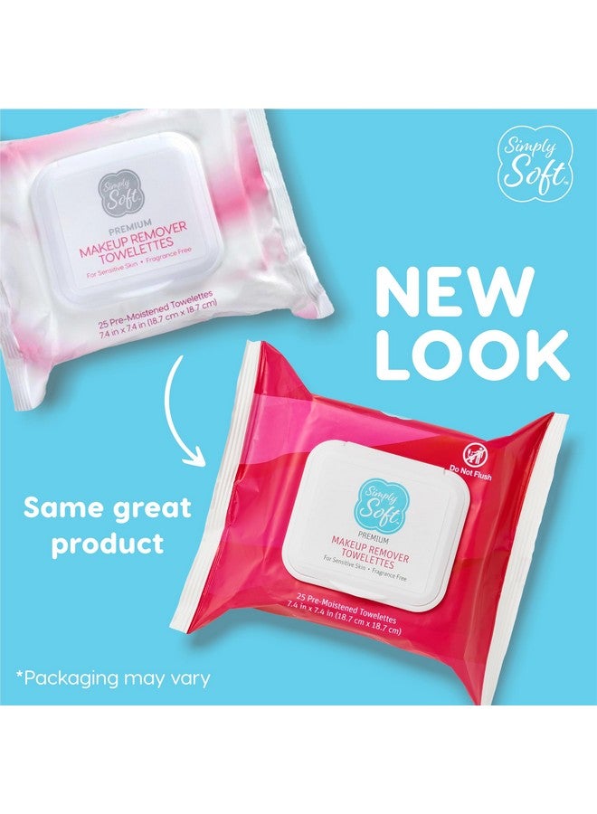 Simply Soft Premium Makeup Remover Towelettes 50 ct (2 - 25 Count Flip-top Packs), Fragrance-Free Makeup Wipes for Sensitive Skin, Hypoallergenic, pH Balanced Eye Makeup Remover Wipes, Face Wipes - Image 2
