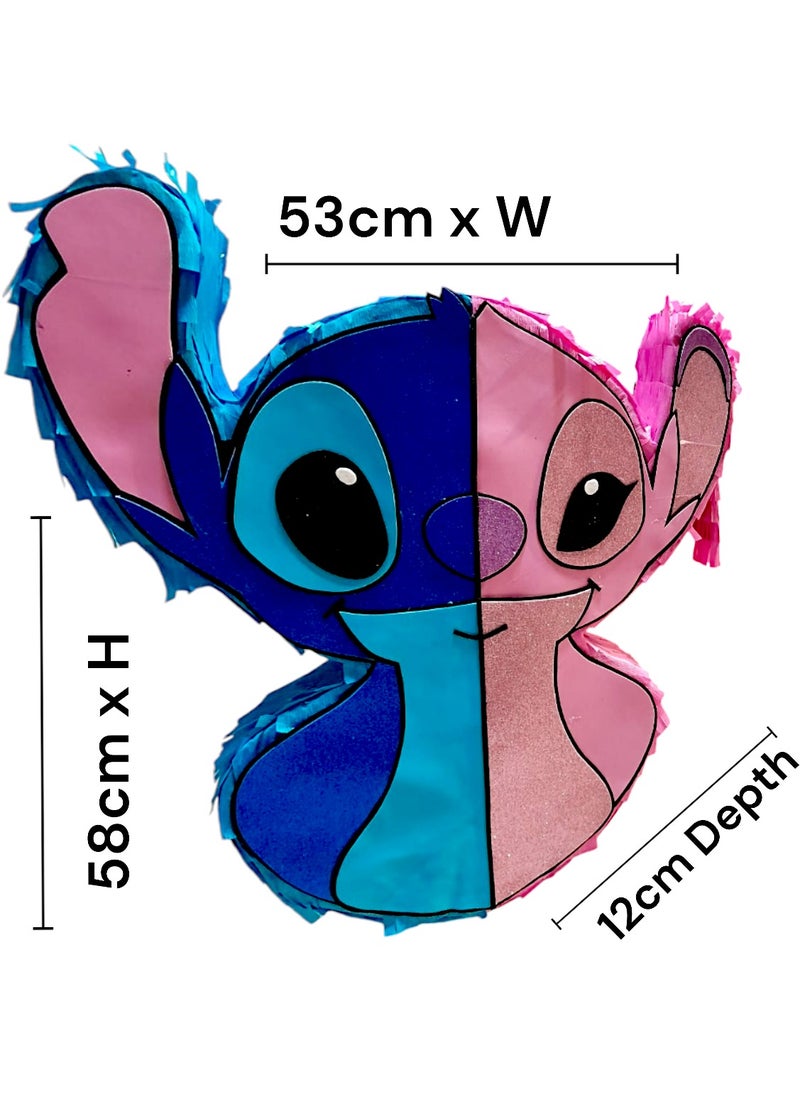 Tamona Lilo & Stitch Party Pinata,Unique Big Size with Two in One Cartoon Characters,Lilo Animation Stitch Pinata Decoration Pinata for Kids  - Image 2