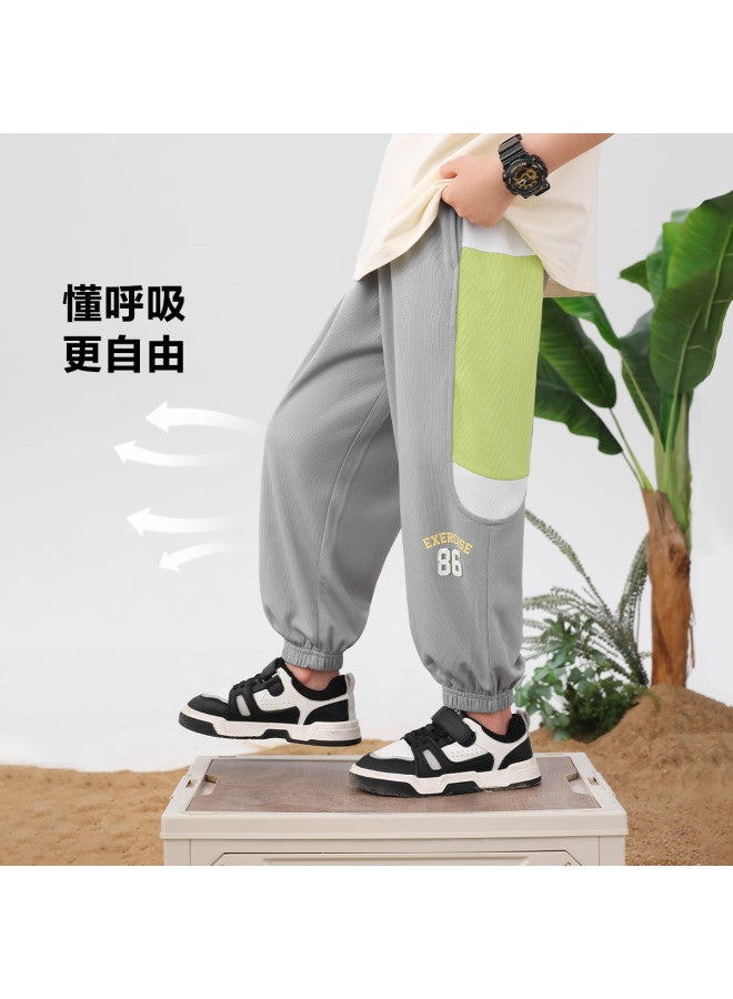 Zuoxi Boys' Pants Summer Thin Mosquito-repellent Breathable Joggers Loose Fit Trendy Long Pants For Big Kids & Teens - Image 3