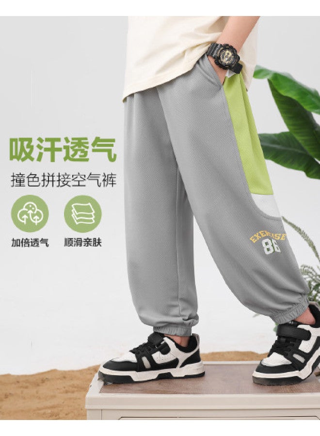 Zuoxi Boys' Pants Summer Thin Mosquito-repellent Breathable Joggers Loose Fit Trendy Long Pants For Big Kids & Teens - Image 1