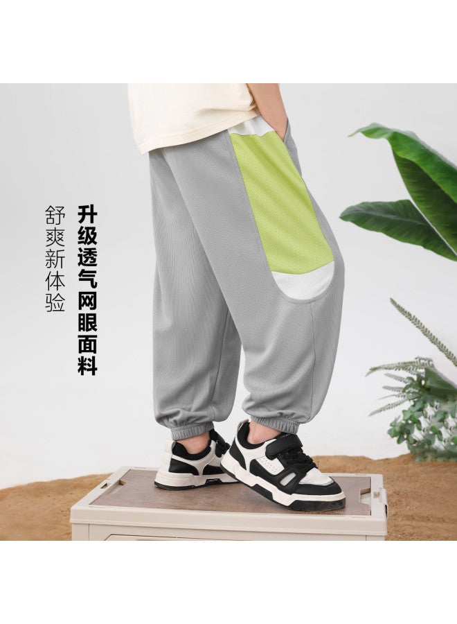 Zuoxi Boys' Pants Summer Thin Mosquito-repellent Breathable Joggers Loose Fit Trendy Long Pants For Big Kids & Teens - Image 4