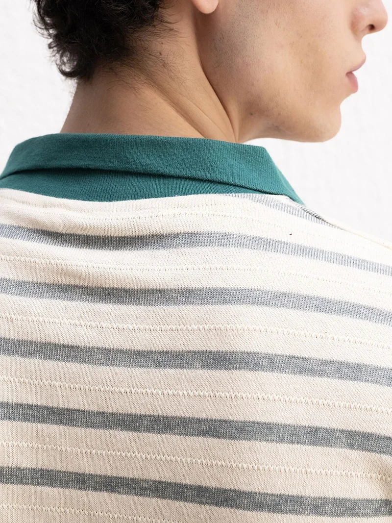جيستو GIESTO Striped Polo Collar T-Shirt