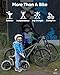 KRIDDO Toddler Balance Bike 2 Year Old Age 24 Months to 5 Years Old 12 Inch Push Bicycle with Customize Plate 3 Sets of Stickers Included Steady Balancing Gift Bike for 23 Boys Girls Night - Image 4