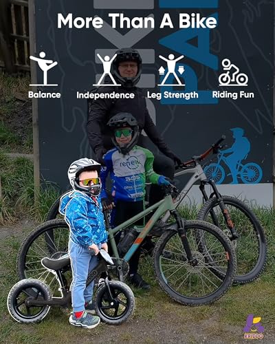 KRIDDO Toddler Balance Bike 2 Year Old Age 24 Months to 5 Years Old 12 Inch Push Bicycle with Customize Plate 3 Sets of Stickers Included Steady Balancing Gift Bike for 23 Boys Girls Night - Image 5