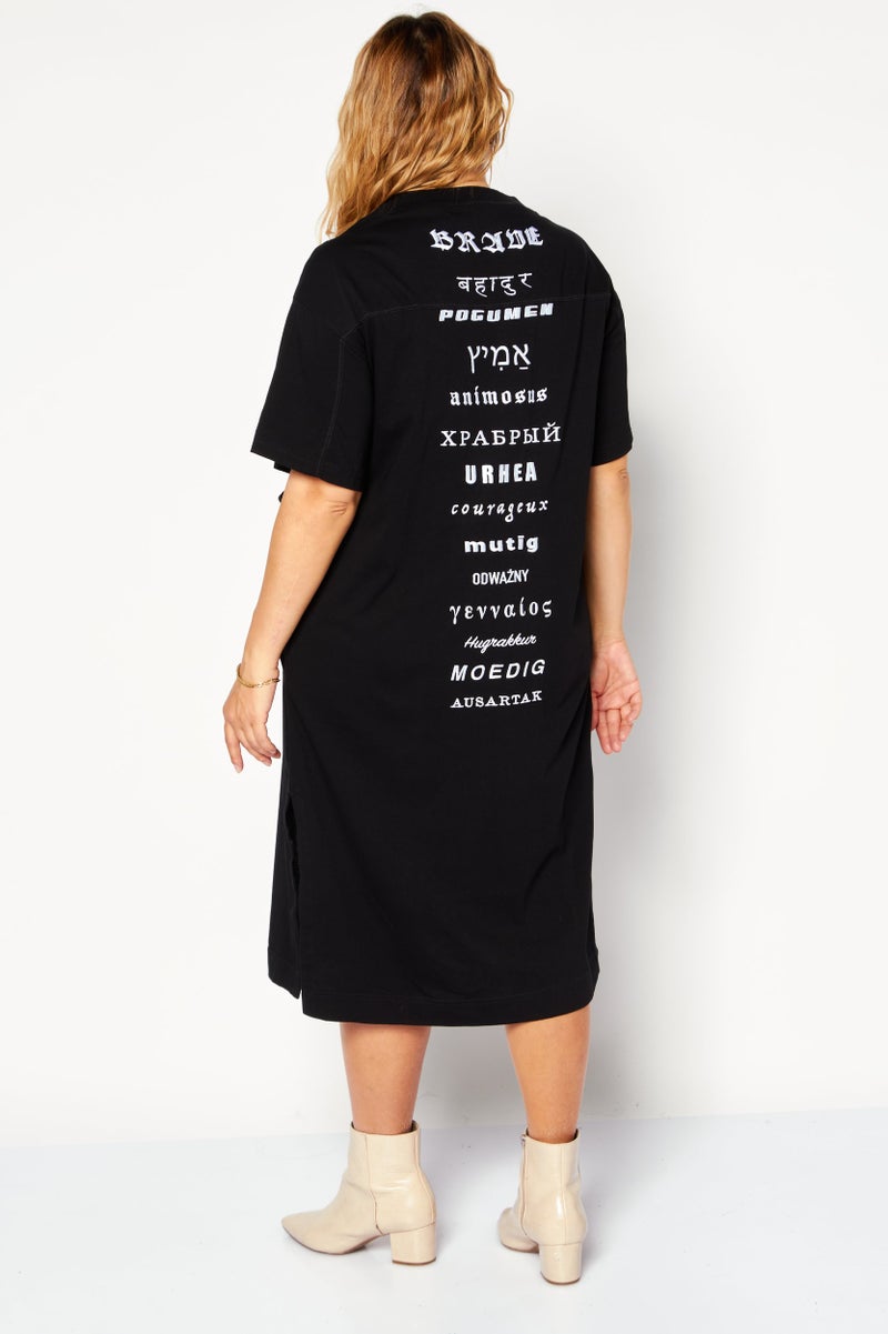 DIESEL Women Plain Midi Dress, Black  - Image 4