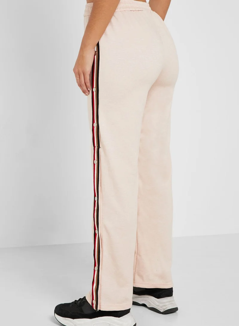 Ginger Contrast Side Popper Pants