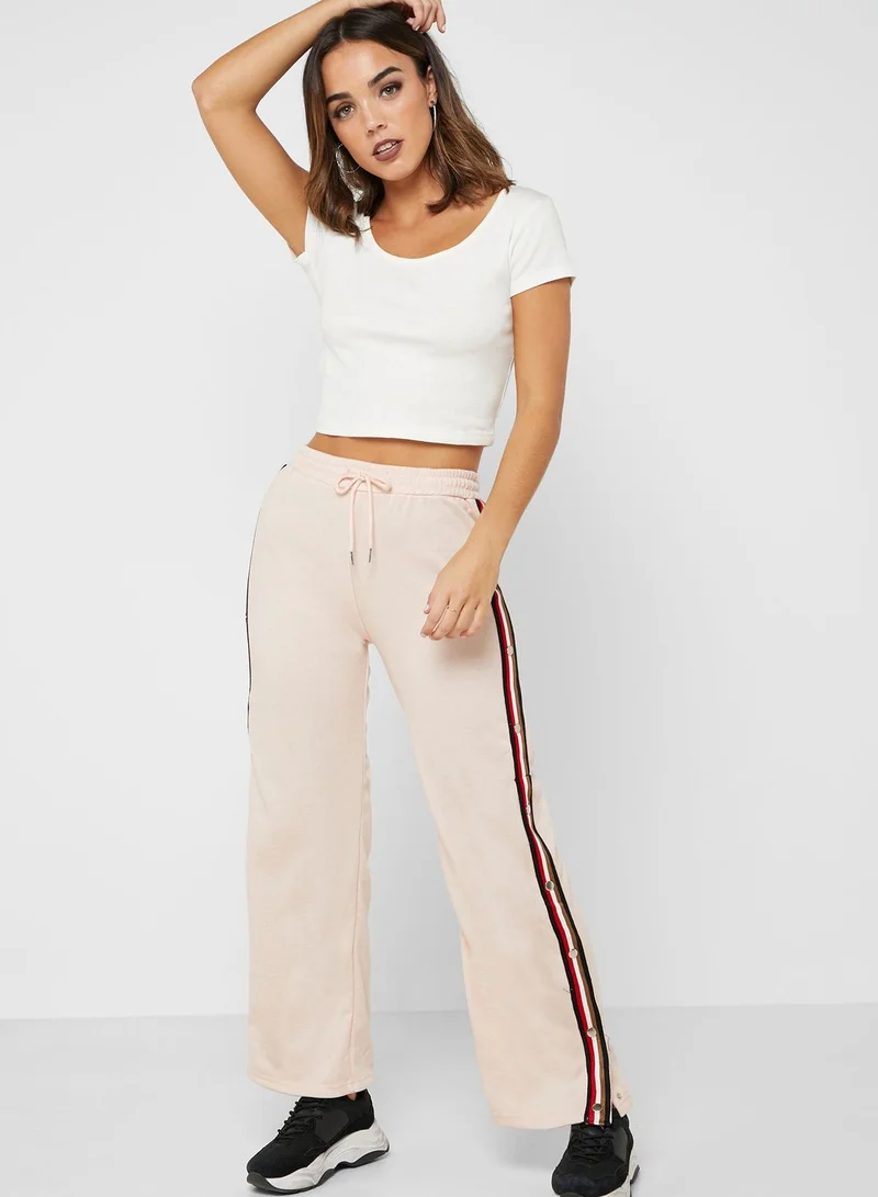 Ginger Contrast Side Popper Pants