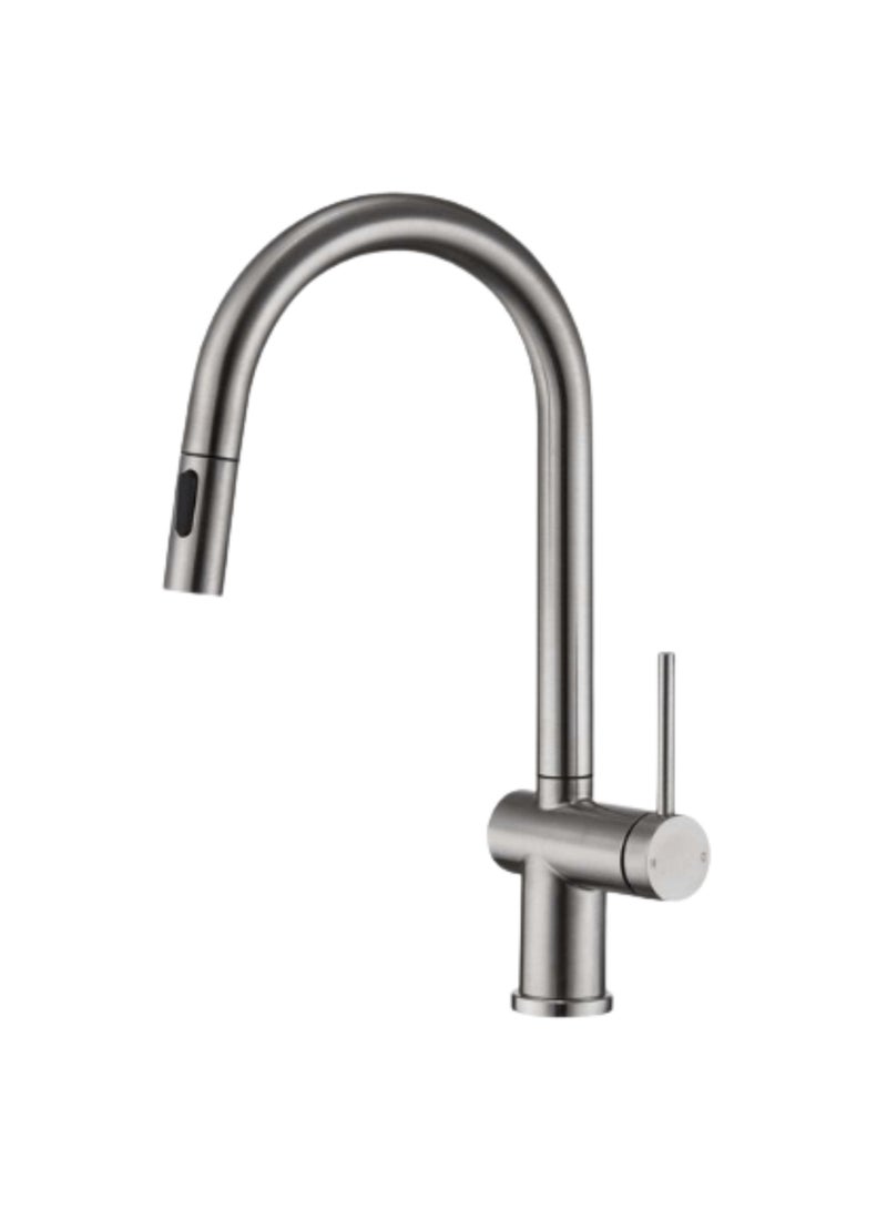 SUIZAK Kitchen Faucet with Pull Out Spray, SZF11801BN, Stainless Steel 304 Body & Handle, Brushed Nickel Finish, Ceramic Cartridge (500K Cycles), 360° Rotation, Magnetic Dock, Single Hole Installation - Image 1