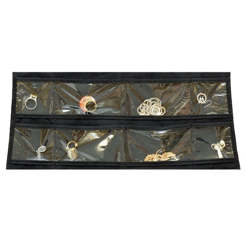PEARL ACE PEARL ACE Stylish Jewelery Organizer Hanging Dress Jewellery Jewelry Bag Double Sided for Women Accessories - Image 4