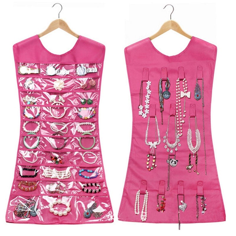 PEARL ACE PEARL ACE Stylish Jewelery Organizer Hanging Dress Jewellery Jewelry Bag Double Sided for Women Accessories - Image 1