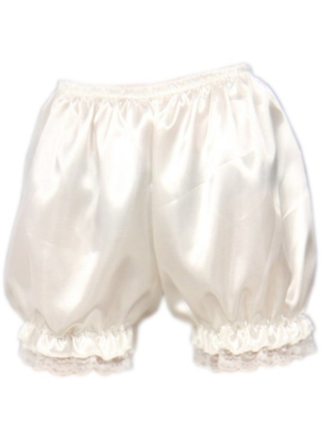 Patiky Womens Lolita Lace Pumpkin Pants Bloomers Shorts Cute Security Short Pants for Girl NK02 (White) - Image 1