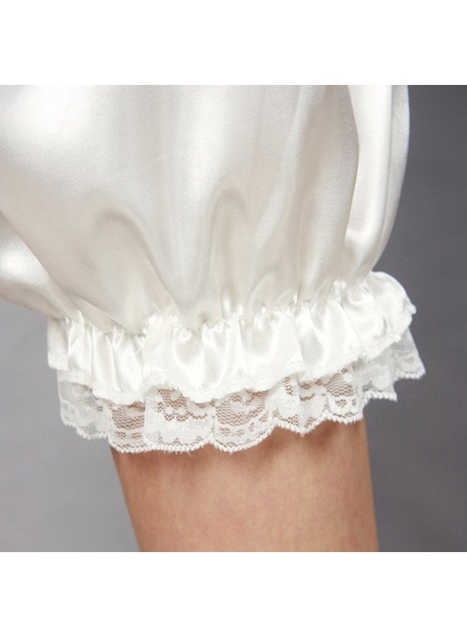 Patiky Womens Lolita Lace Pumpkin Pants Bloomers Shorts Cute Security Short Pants for Girl NK02 (White) - Image 3