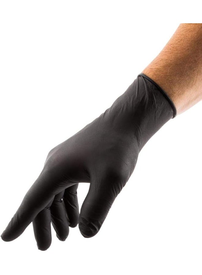 Black Gloves - Nitrile Material - Powder and latex Free - Pack of 100 - Image 1