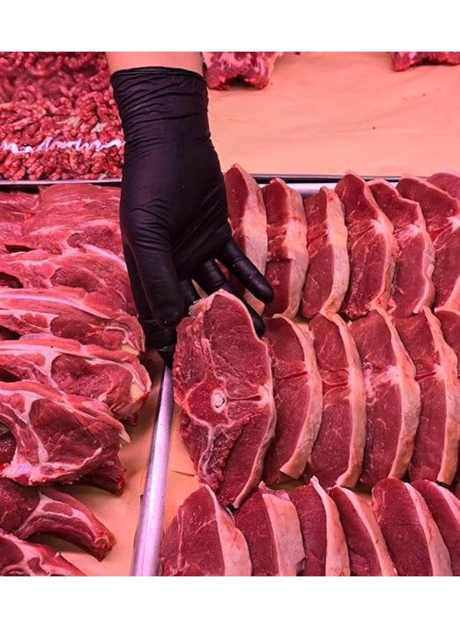 Black Gloves - Nitrile Material - Powder and latex Free - Pack of 100 - Image 3