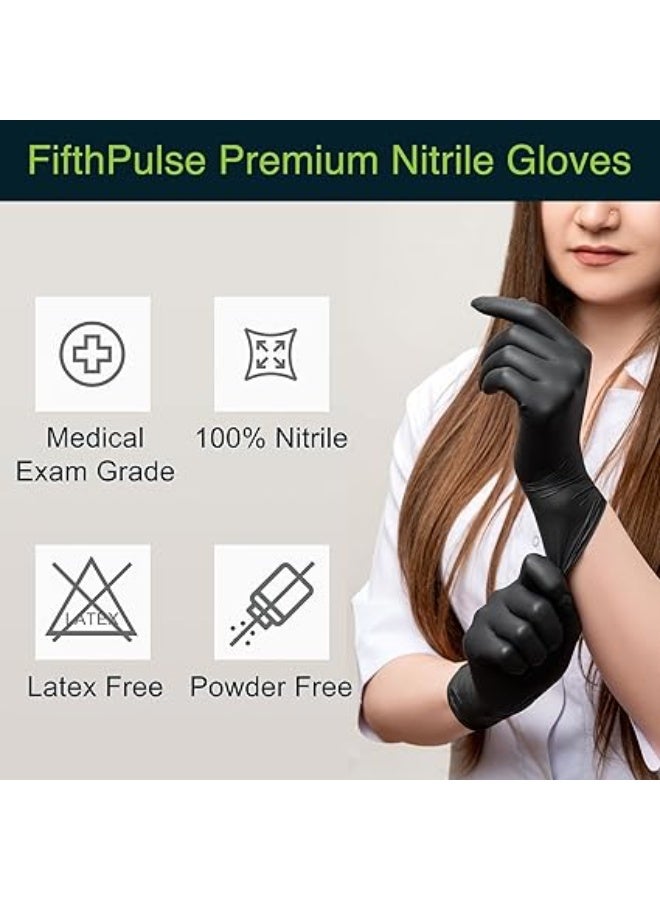 Black Gloves - Nitrile Material - Powder and latex Free - Pack of 100 - Image 5