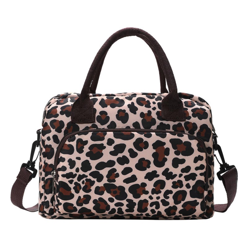 MEXS Lunch Bag for Women Men Large Insulated Reusable Lunch Box Girls Leopard Water Resistant Portable Cooler Tote Bag for Work Picnic - Image 1