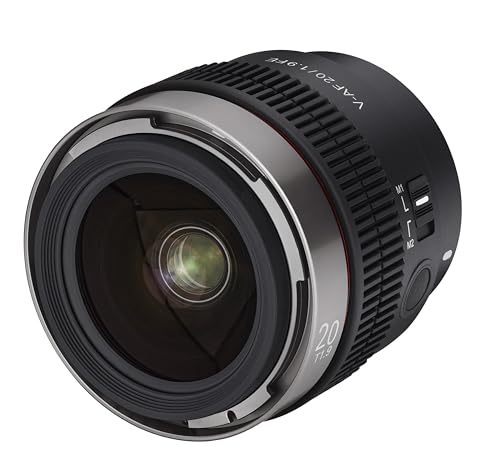 Samyang VAF 20mm T19 Cine AF Wide Angle Lens for Sony E Mirrorless Cameras Ultra Wide 8K Video Fast Aperture Lightweight - Image 1