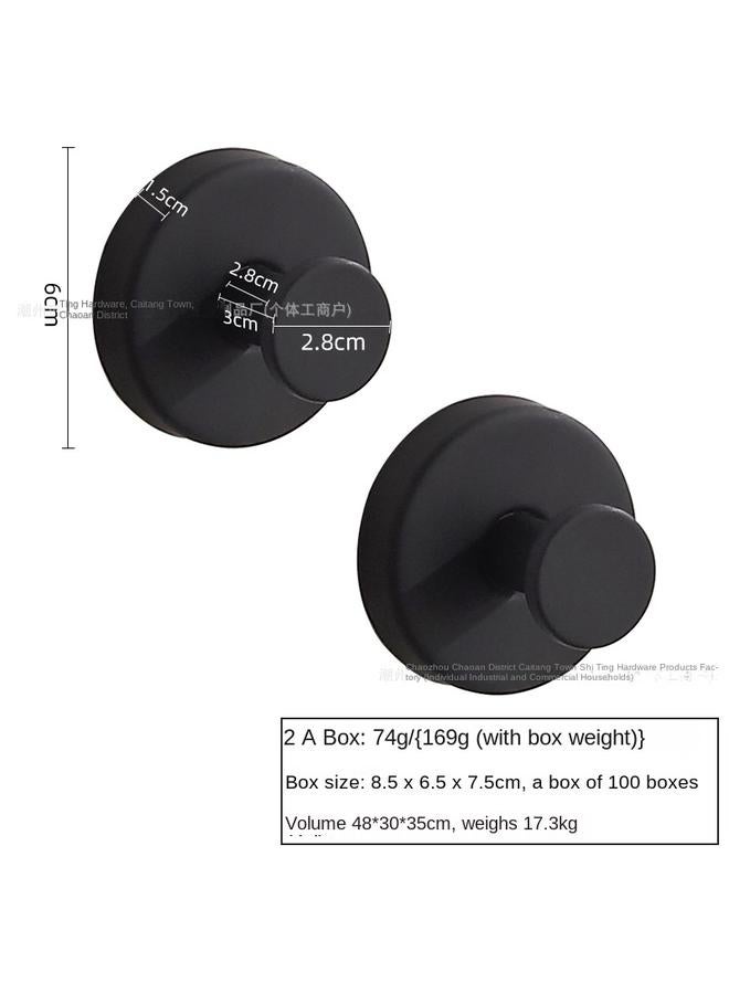 Bluejw 304 Stainless Steel Hook Door Rear Reusable Suction Cup Hook Single Hook Square Bottom Hook Metal Wall Hanging Hook - Image 1