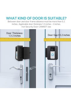 KASTWAVE Video Doorbell Door Mount for Ring Doorbell Mount for Apartment Doorbell No-Drill Mount Fit for Most Video Doorbell  - Image 2