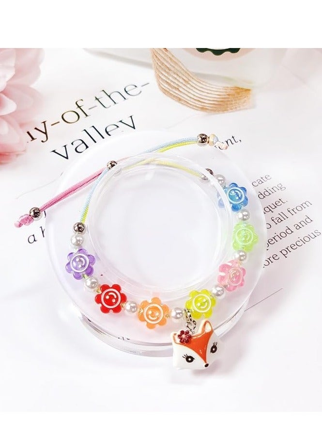 Excefore Cute Kids Bracelets, Beaded Bracelets for Girls, Colourful Toddler Hand Jewelry, Children Costume Jewelry Accessory, Little Girl Plastic Bracelets, Party Favor Girls Gifts  12 PCS - Image 2