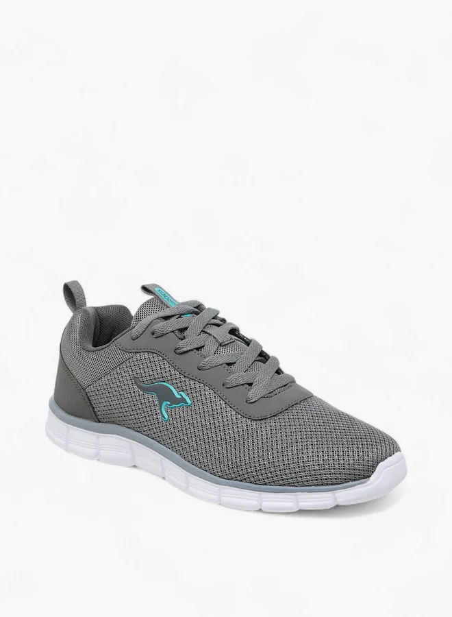 كانغاروس Women's Logo Applique Sports Shoes with Lace-Up Closure