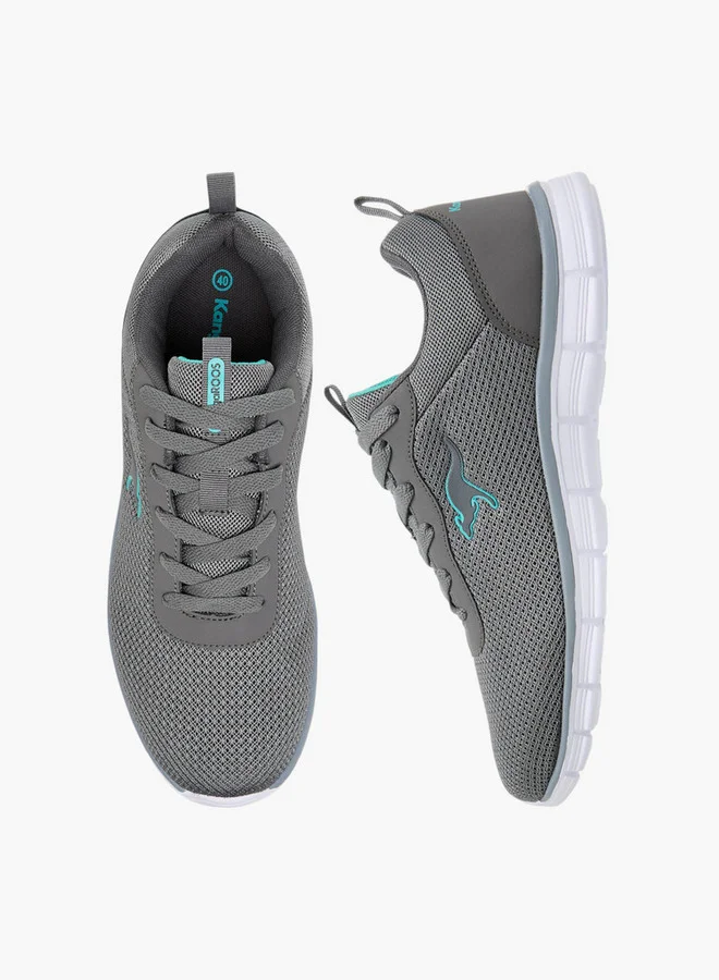 كانغاروس Women's Logo Applique Sports Shoes with Lace-Up Closure