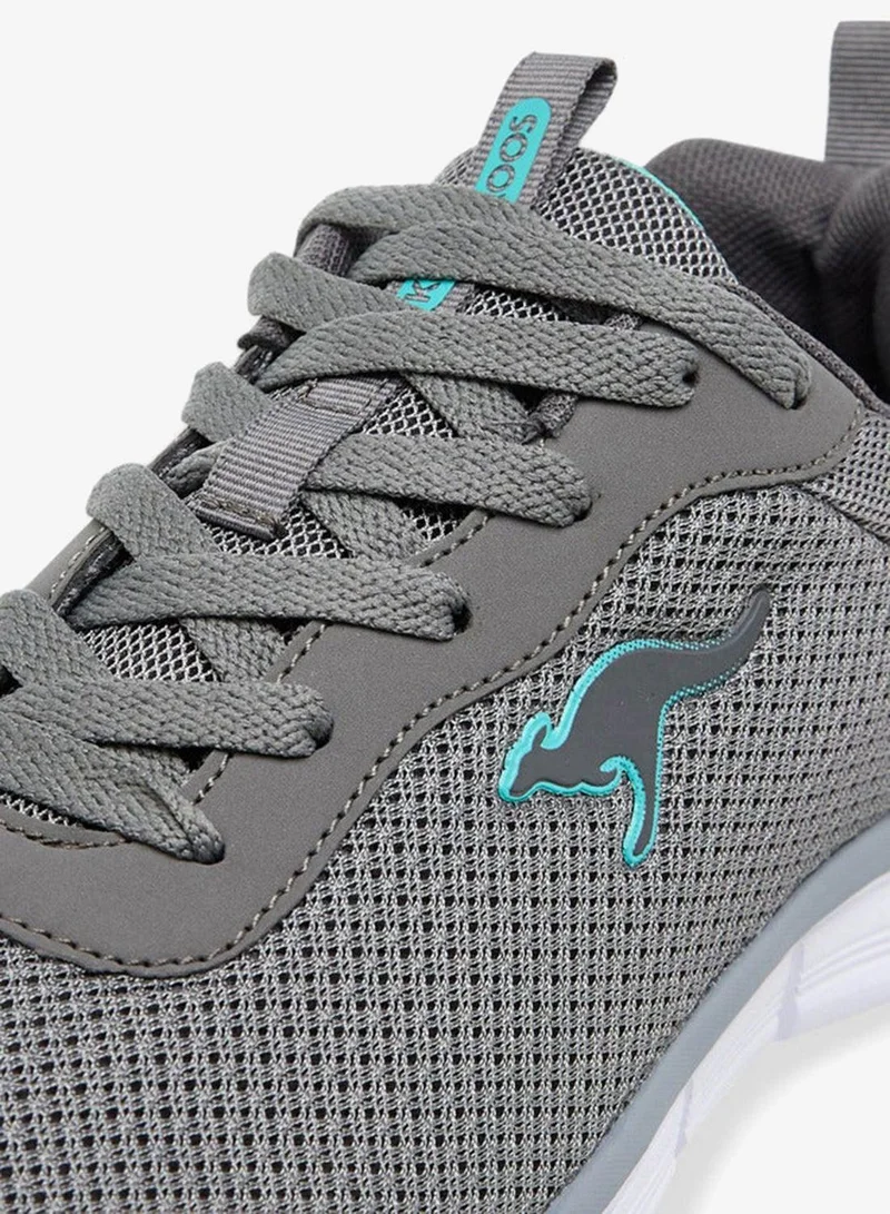kangaROOS GREY Women's Logo Applique Sports Shoes with Lace-Up Closure for Women | Best Price UAE