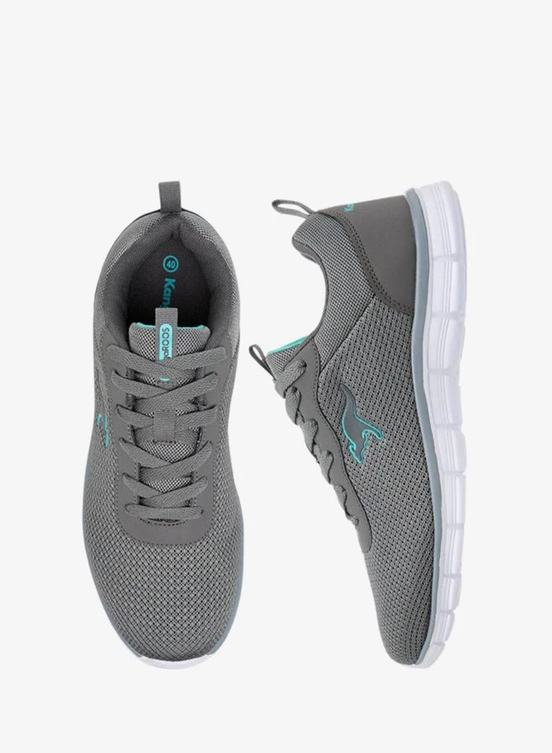 kangaROOS GREY Women's Logo Applique Sports Shoes with Lace-Up Closure for Women | Best Price UAE