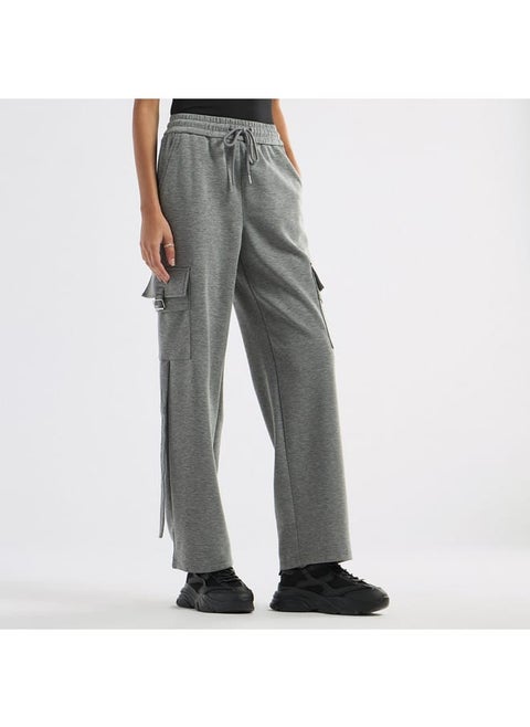 Cargo Track Pants with Drawstring Closure