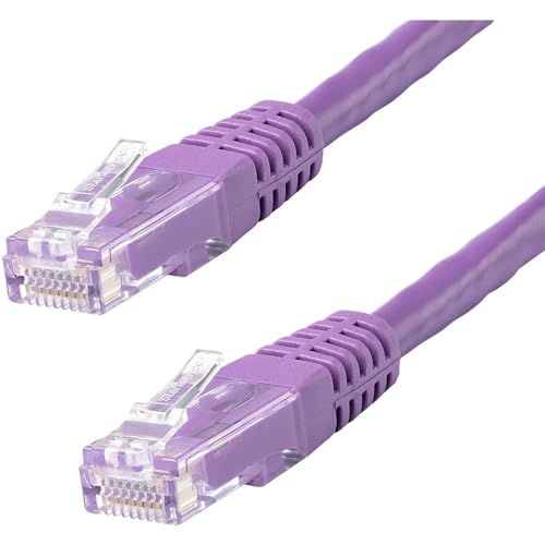 StarTech.com 50ft CAT6 Ethernet Cable - Purple CAT 6 Gigabit Ethernet Wire -650MHz 100W PoE++ RJ45 UTP Molded Category 6 Network/Patch Cord w/Strain Relief/Fluke Tested UL/TIA Certified (C6PATCH50PL) - Image 5