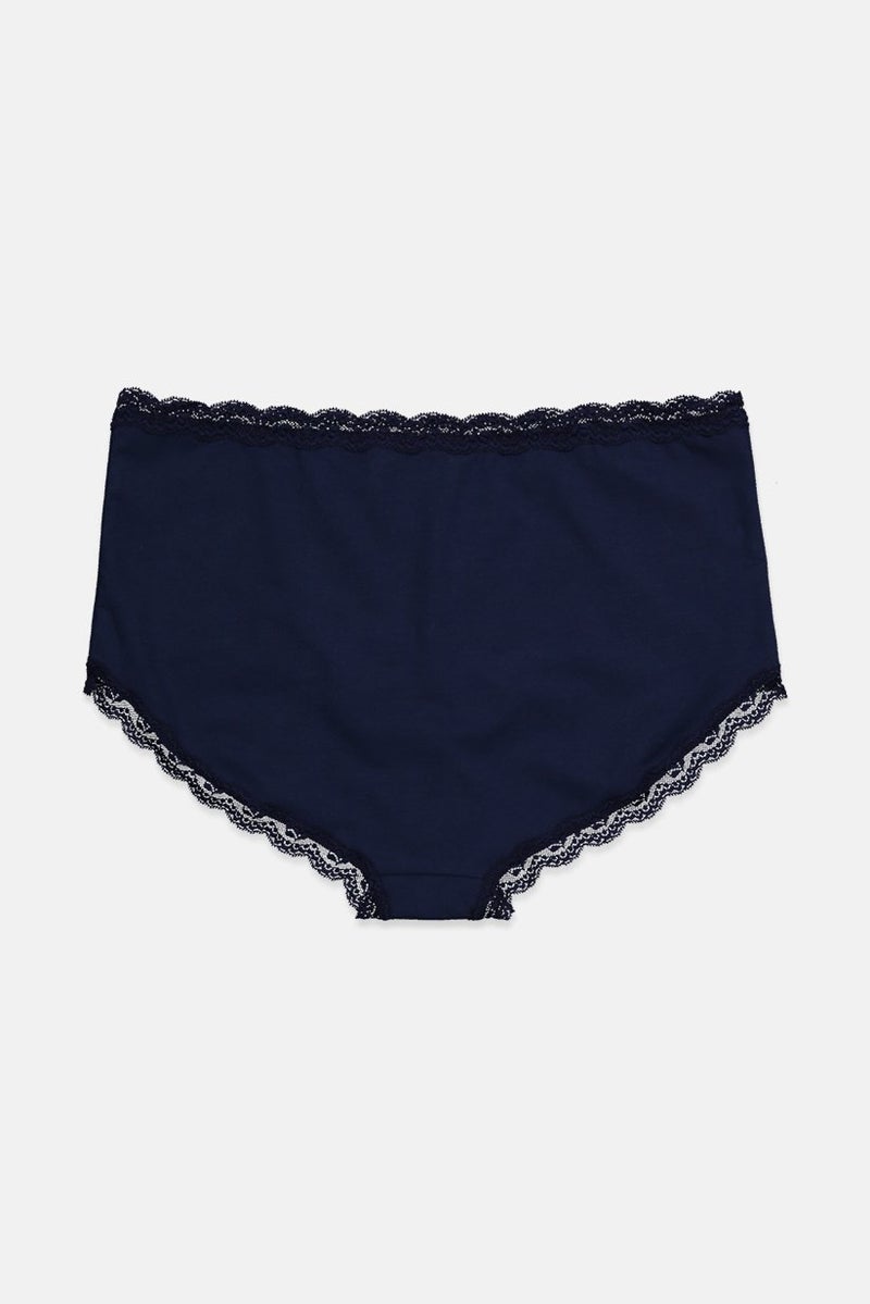 Tchibo Women High Waist Lace Panty, Navy Blue  - Image 2