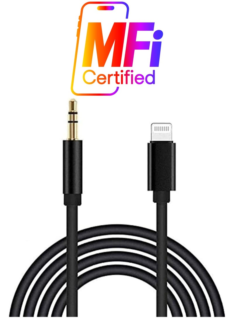 ELTRAZONE - Aux Cord for iPhone, Apple MFi Certified esbeecables Lightning to 3.5mm Aux Cable for Car Compatible with iPhone 12 11 XS XR X 8 7 6 iPad iPod to Car Home Stereo Speaker Headphone - Image 1
