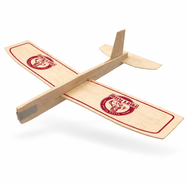 Fred's Flyers Balsa Wood Airplane Kits - 5-Pack - USA Made Wooden Glider Toy Planes for Kids - Image 1